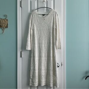 NWT Talbots Ivory Textured Knit Dress